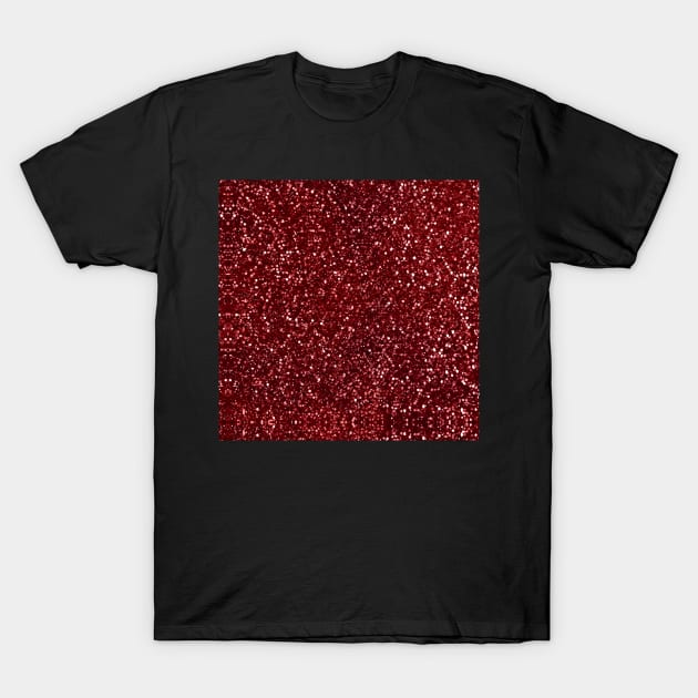 Sparkly Red Glitter T-Shirt by PurplePeacock